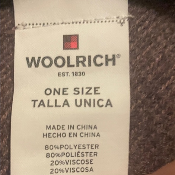 Woolrich Brown and Cream Checkered Shawl - Picture 2 of 3